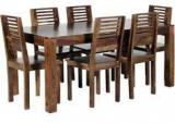 Woodsworth San Juan Six Seater Dining Set In Provincial Teak Finish