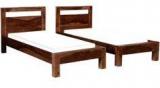 Woodsworth San Juan Solid Wood Twin Single Beds In Provincial Teak Finish