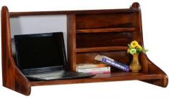 Woodsworth San Juan Wall Mounted Study & Laptop Table in Honey Oak Finish