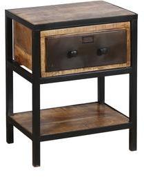 Woodsworth San Luis Bedside Table In Iron & Mango Wood Finish