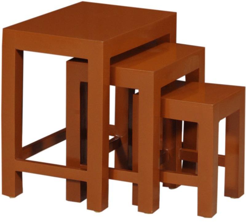 Woodsworth San Luis Brown P.U Painted Set Of Tables