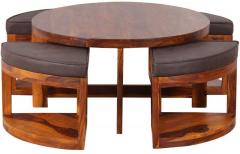 Woodsworth San Marino Sheesham Wood Coffee & Centre Table in Colonial Maple Finish