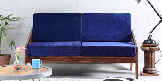 Woodsworth San Rafael Two Seater Sofa In Sapphire Blue Colour