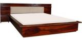 Woodsworth Santa Ana Solid Wood Queen Size Bed With Bed Side Tables In Honey Oak Finish