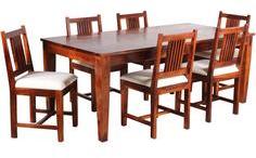 Woodsworth Santa Cruz Dining Table Set In Colonial Maple Finish