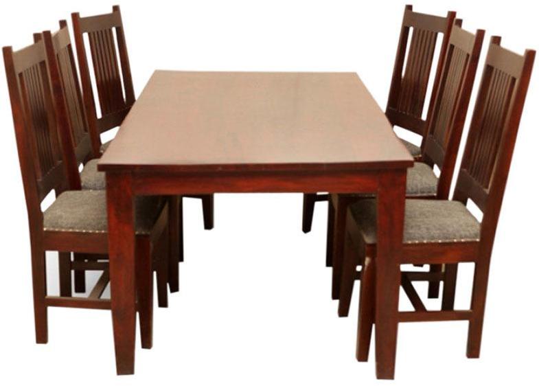 Woodsworth Santa Cruz Dining Table Set in Passion Mahogany Finish