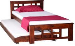 Woodsworth Santa Cruz Extendable Solid Wood Single Bed in Honey Oak Finish