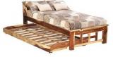 Woodsworth Santa Cruz Extendable Solid Wood Single Bed In Natural Sheesham Finish