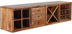 Woodsworth Santa Cruz Solid Wood Entertainment Unit in Natural Sheesham Finish