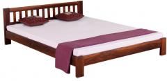 Woodsworth Santa Cruz Solid Wood Queen Size Bed in Colonial Maple Finish