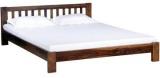 Woodsworth Santa Cruz Solid Wood Queen Size Bed In Provincial Teak Finish