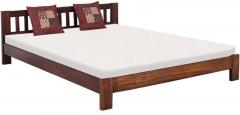 Woodsworth Santa Cruz Solid Wood Queen Sized Bed in Provincial Teak Finish