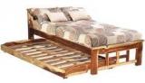 Woodsworth Santa Cruz Solid Wood Single Bed In Natural Sheesham Finish