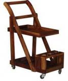 Woodsworth Santa Fe Bar Trolley In Provincial Teak Finish