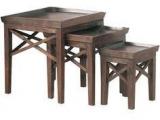 Woodsworth Santiago Set Of Tables In Medium Brown Finish