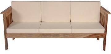 Woodsworth Santos Sheesham Wood Three Seater Sofa In Natural Sheesham Finish