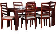 Woodsworth Sao Paulo Six Seater Dining Table Sets In Honey Oak Finish