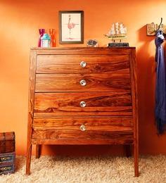 Woodsworth Sequim Sheesham Wood Chest Of Drawers In Warm Walnut Finish