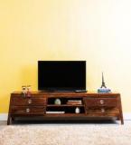 Woodsworth Sequim Sheesham Wood Entertainment Unit In Warm Walnut Finish