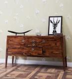 Woodsworth Sequim Sheesham Wood Sideboard In Warm Walnut Finish