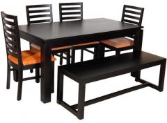 Woodsworth Six Seater Dining Set in Espresso Walnut Finish