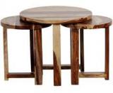 Woodsworth Slick Solid Wood Set Of Tables Natural Finish