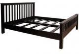 Woodsworth Stockholm Solid Wood Slatted Deluxe King Size Bed In Espresso Walnut