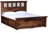 Woodsworth Sukshara Solid Wood King Sized Bed With Storage In Provincial Teak Finish