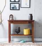 Woodsworth Tacoma Solid Wood Console Table In Honey Oak Finish