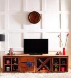 Woodsworth Tacoma Solid Wood Entertainment Unit In Natural Sheesham Finish