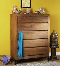 Woodsworth Tiber Chest Of Drawers In Premium Acacia Finish