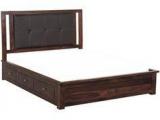 Woodsworth Tijuana Solid Wood King Sized Bed With Storage In Provincial Teak Finish