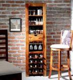 Woodsworth Tulsa Bar Unit In Provincial Teak Finish