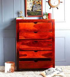 Woodsworth Tulsa Solid Wood Chest Of Drawers In Honey Oak Finish