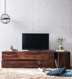 Woodsworth U Collection Sheesham Wood Entertainment Unit In Provincial Teak Finish