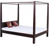 Woodsworth Valencia Poster Solid Wood Queen Size Bed In Passion Mahogany Finish