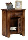 Woodsworth Valencia Solid Wood Bedside Table In Provincial Teak Finish