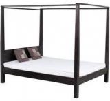 Woodsworth Valencia Solid Wood Poster Queen Size Bed In Espresso Walnut Finish