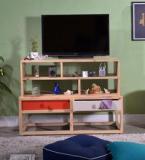 Woodsworth Vermillian Entertainment Unit In Natural Finish