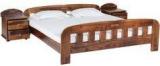 Woodsworth Victoria King Size Bed With Two Bedside Table In Provincial Teak Finish