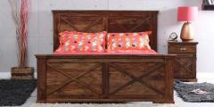 Woodsworth Volga King Size Bed in Provincial Teak Finish