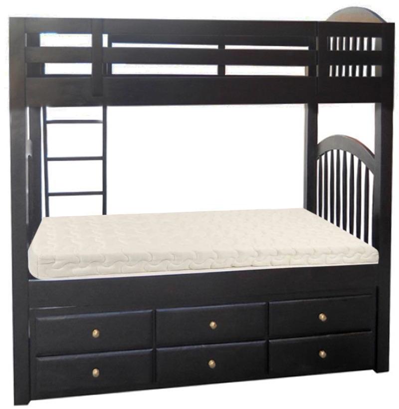 Woodsworth Werner Bunk Bed with storage in Espresso Walnut Finish