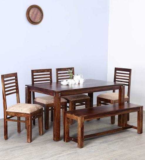 Woodsworth Winlock Six Seater Dining Set in Provincial Teak Finish