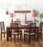 Woodsworth Winona Six Seater Dining Set In Passion Mahogany Finish