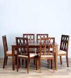 Woodsworth Wisconsin Six Seater Dining Set In Provincial Teak Finish