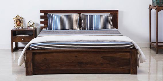 Woodsworth Woodinville King Size Bed With Storage In Provincial Teak Finish