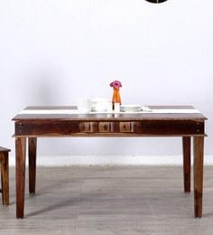 Woodsworth Woodway Six Seater Dining Table In Provincial Teak Finish