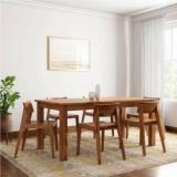 Woodware Solid Sheesham Wood 6 Seater Dining Set For Dining Room / Restaurant Solid Wood 6 Seater Dining Set