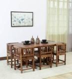 Wopno Furniture Pure Sheesham 6 Seater Wooden Dining Table Set Solid Wood 6 Seater Dining Set