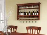 Wopno Furniture Pure Sheesham Wooden Bar Cabinet | Rack Hard and Soft Drinks Storage Wall Mount Solid Wood Bar Cabinet